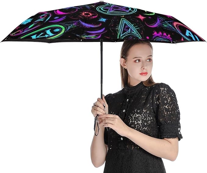 3 Fold Car Umbrella Folding Portable Automatic Umbrella Sunny Rain Sunscreen