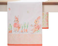 Maison d'Hermine Table runner 100% Cotton Double Layer Table Runners 72 inches long Decorative for Home Kitchen Dining Party Baby Shower Wedding Bridal Shower Spring Summer (Bunny Party, 14.50" x 72")