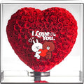 JoyFlower About 140pcs Preserved Roses Gift, Brown & Cony Eternal Roses Birthday Gifts for Women, Long Lasting Flowers with Gift Box for Girlfriend Wife Mom in Valentines Day Wedding Anniversary