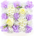 Flower Wall Backdrop, 12PCS 10.6"-15.7" Artificial Flower Wall Panel with Various Styles, 3D Floral Wall Decor for Wedding Photo Background Festive Party Home Decoration (G-B005, 10.6*10.6in)