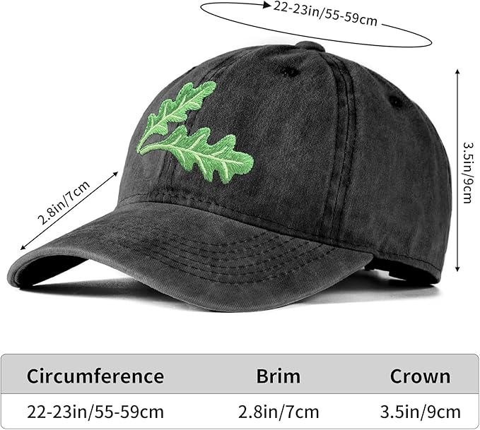 Cute Flower Hat, Elegant Floral Embroidered Adjustable Baseball Cap for Men Women, Gifts for Flower Lovers, Black