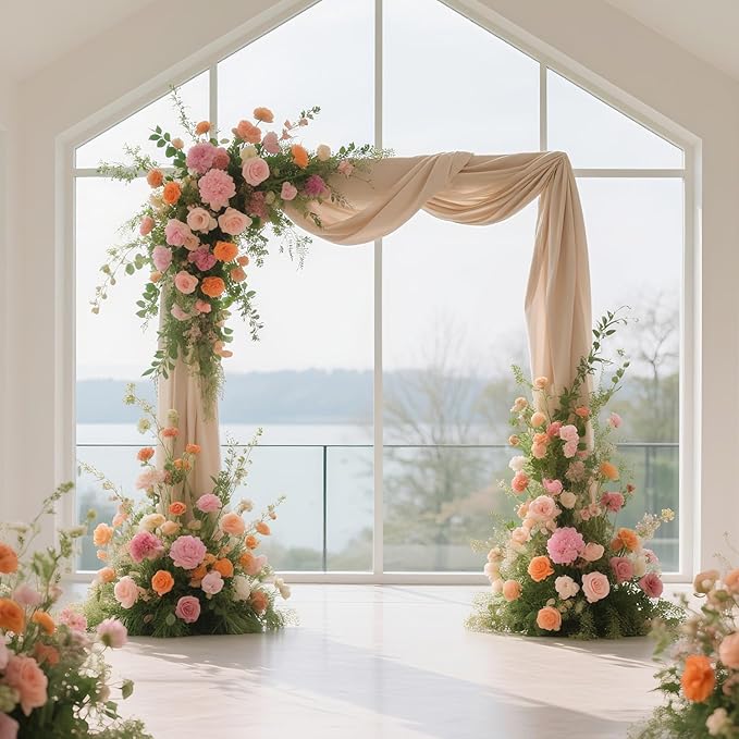 6.6FT White Metal Wedding Arches for Ceremony Square Balloon Arch Stand Rectangular Backdrop Stand for Anniversary Birthday Party Bridal Shower Home Indoor Outdoor Decoration