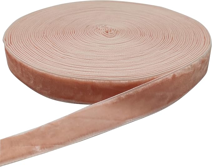 10 Yards Velvet Ribbon Spool (Light Pink, 5/8")