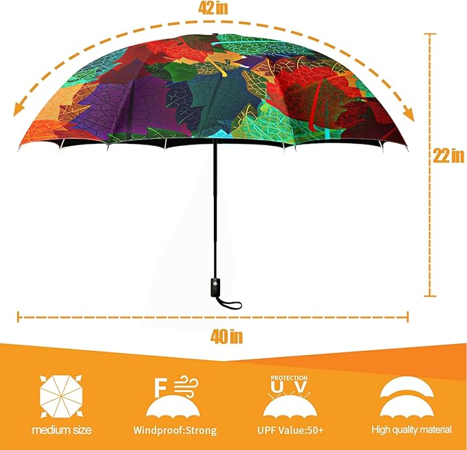 Small Compact Travel Automatic Folding Umbrella for Women, Portable Lightweight, Rain, Wind, UV Sun Shade