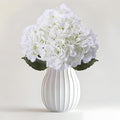 4 Pcs Long Stem Big Size Artificial Hydrangea Flowers for Home Wedding Decor, Party Centerpieces, Office Decoration,Shower (White)
