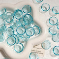 80Pcs Acrylic Clear Flower Bead Caps for Jewelry Making, Transparent Bell Charms, Semi-Round Floral Beads Bulk with Wavy Edge, Jellyfish Beads for Wind Chimes DIY Craft Key Chains-13 * 22mm