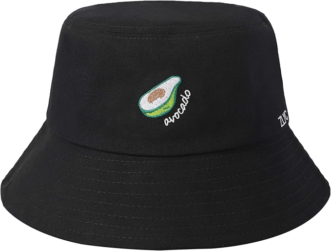 ZLYC Unisex Fashion Embroidered Bucket Hat Summer Fisherman Cap for Men Women