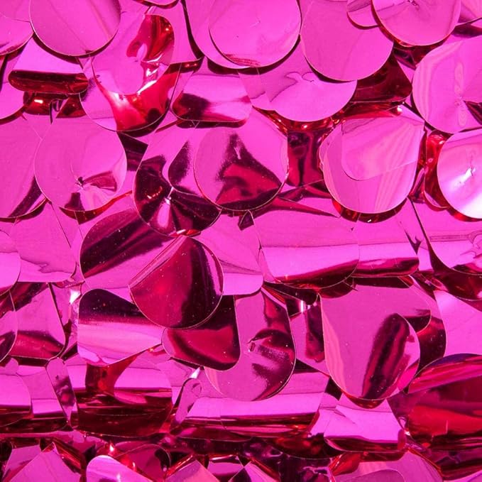 Anderson's Cerise Metallic Floral Sheeting,15 Ft. Parade Float Decoration for Trailers, Parties, Weddings, Proms, Photo Backdrops & Events – Shiny Fringe Garland for Indoor/Outdoor Use