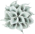 DuHouse 20Pcs Artificial Calla Lily Flower Real Touch Latex Flowers for DIY Wedding Bouquet Party Home Decor (Grey)