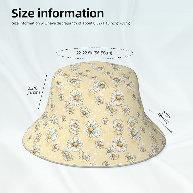 Bucket Hat Double-Side-Wear Reversible Sun Hat Beach Travel Hiking for Women Men