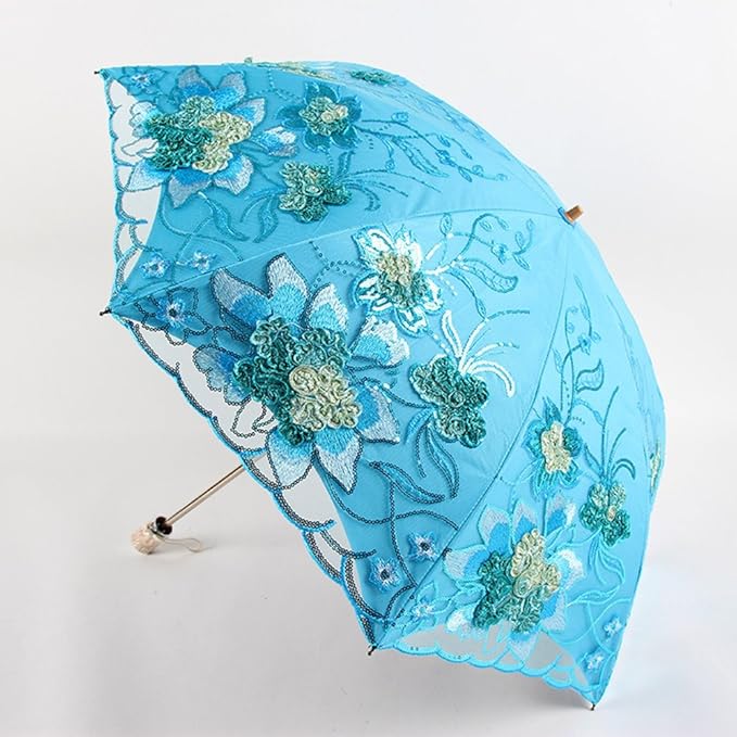Honeystore Flower Lace Parasols for Wedding Party Lace Bridal Umbrella