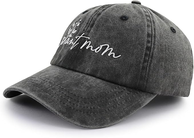Kahhrepa Plant Mom Hat for Women, Funny Adjustable Cotton Embroidered Gardening Mama Baseball Cap