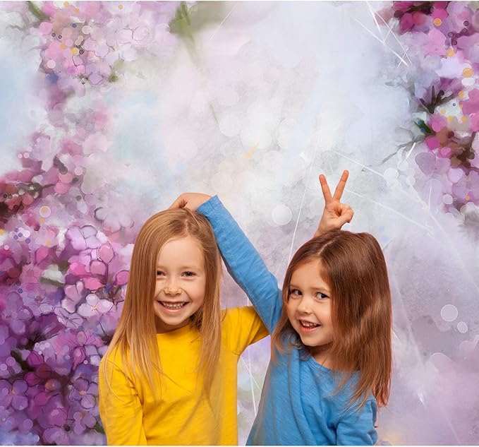 Abstract Watercolor Painting Pink Apricot Tree Flower Backdrop Soft Colorful Blur Style with Bokeh Spring Floral Seasonal Nature Photography Background Grunge Paper Background Decor Vinyl 20x10ft