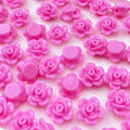 200pcs Acrylic Rose Flower Beads Candy Color Flat Back Spacer Beads Loose Pastel Colorful Decor for DIY Crafts Jewelry Making Bracelet Necklace Earrings(Rose Red)