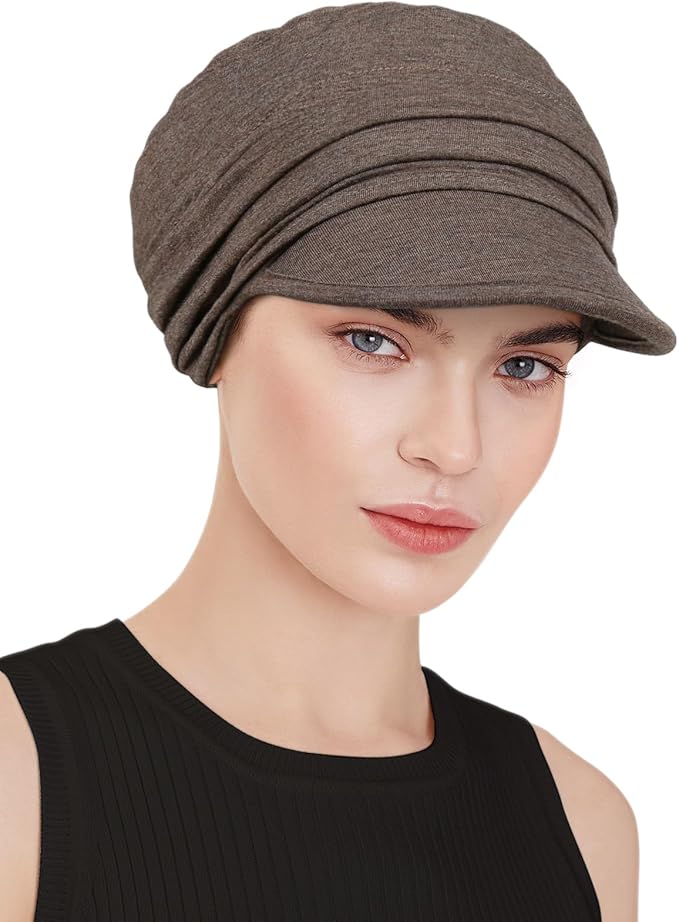 Chemo Headwear Viscose Newsboy Cap for Women Fall and Winter Hats