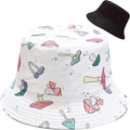 XYIYI Cute Bucket Hat Beach Fisherman Hats for Women, Reversible Double-Side-Wear