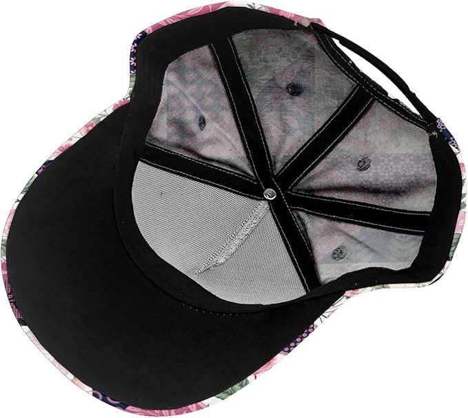 Floral Baseball Cap for Women Fashionable Adjustable Dad Hat Low Profile Running Hat for Summer Sporting Working Hiking