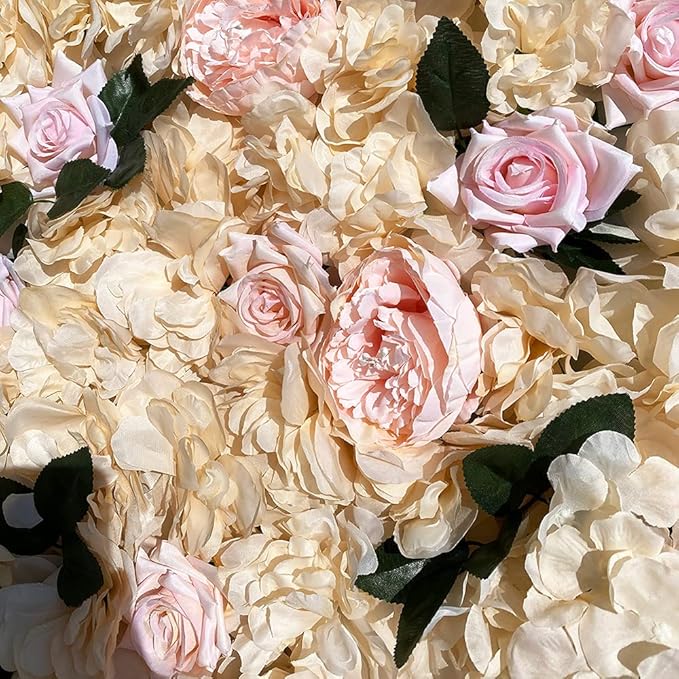 12PCS Artificial Flower Panels, Wedding Flower Panels Banquet Flowers Board, Flower Backdrop Wall for Photo Party Wedding Background Decor