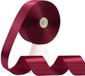 60 Yards Wine Red Satin Ribbon 1-1/2 Inch, Solid Burgundy Polyester Fabric Ribbon for Gift Wrapping, Crafts, Flower Bouquet, Wedding, Festival, Christmas, Halloween