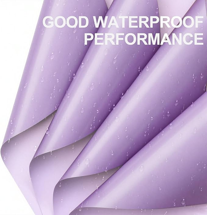 WRAPAHOLIC 20 Sheets Flower Wrapping Paper - 22.4 x 22.4 inch Light Purple Color Water-Resistant Floral Bouquet Wrapping Paper, Florist Supplies Packaging for Wedding Birthday Gift DIY