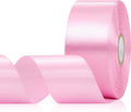 Pink Satin Ribbon 1-1/2 Inch 30 Yards, Pink Ribbon for Flower Bouquet, Gift Wrapping, Crafts, Baby Shower, Christmas, Wedding and Eternal Flower