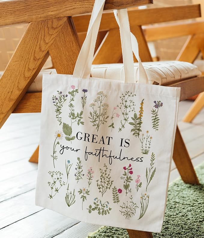Christian Tote Bag, Christian tote Bag for Women, Bible tote bag, Bible Tote Bags for Women, Foral Tote Bag