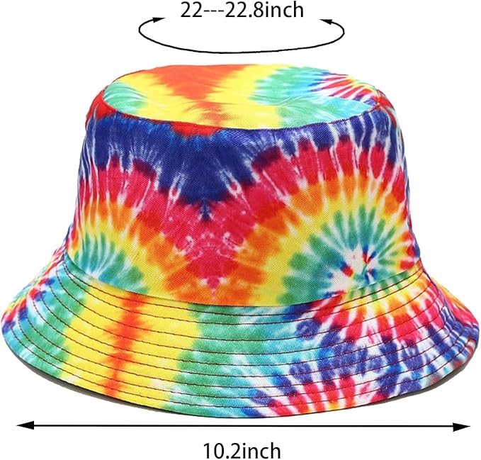 Bucket Hat for Women Men, Cotton Reversible Double Side Wear Sun Hats Beach Fisherman Hat