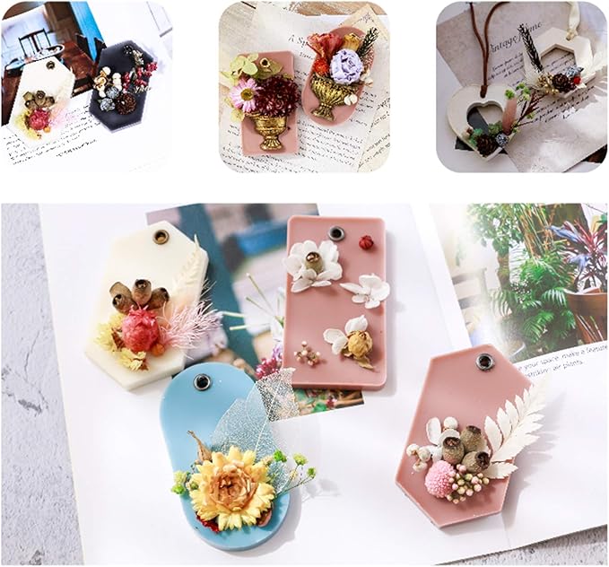 4 Packs Real Natural Dried Flowers for Making Mobile Phone Case Candle Handmade Crafts Epoxy Resin Pendant Necklace Jewelry DIY Accessories,Mixed Multi-Color Dried Flowers(Random Shipping 4 Packs)