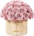 JoyFlower Preserved Flowers Vase, Yellow Cave Stone Flower Vases for Centerpieces, Eternal Flower Decorations for Party Home Living Room Bedroom Coffee Table, Decorative Flower Vase Unique House Decor