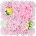 Flower Wall Backdrop, 12PCS 10.6"-15.7" Artificial Flower Wall Panel with Various Styles, 3D Floral Wall Decor for Wedding Photo Background Festive Party Home Decoration (L013, 15 * 15in)