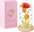 QUNPON Christmas Rose Gifts for Women,Flowers Womens Gifts for Mom,Sister,Grandma,Her,Wife,Birthday Gifts for Women,Galaxy Glass Red Butterfly Rose Gifts for Valentines Day,Wedding