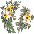 Wedding Arch Faux Flowers Set of 2 Greenery Garland for Wedding Decor Ceremony and Reception Backdrop Decoration (Sunflower)