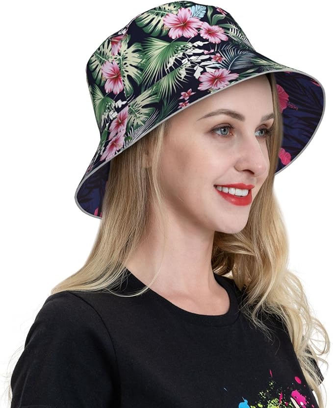 Hat Reversible Fisherman Hats Double Sided Wearing for Women Men Boys Girls