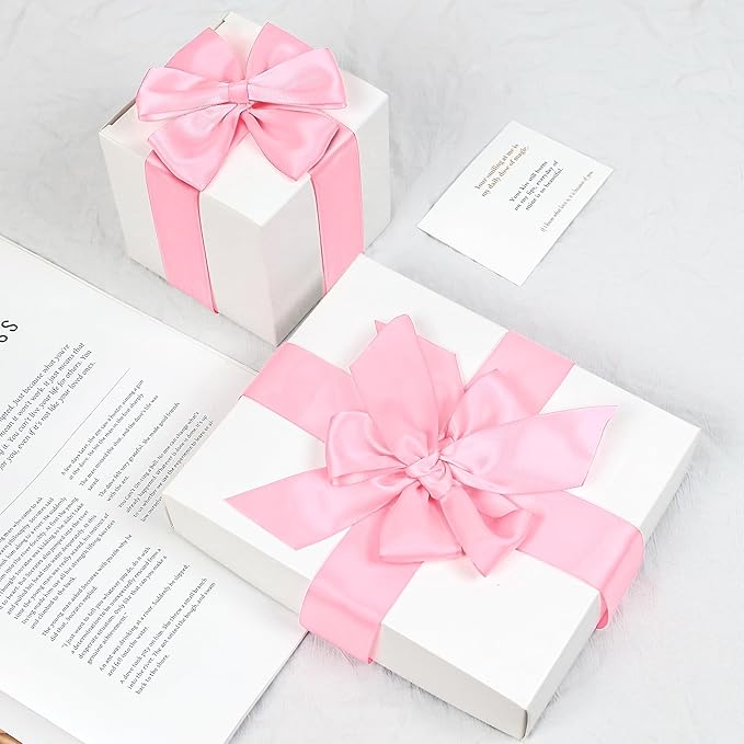 Pink Satin Ribbon, Double Faced 1-1/2 Inch X 50 Yards Pink Ribbon, Premium Satin Ribbon for Gift Wrapping, Crafts, Hair Bow Making, Sewing, Flower Bouquet, Wedding Party Decor