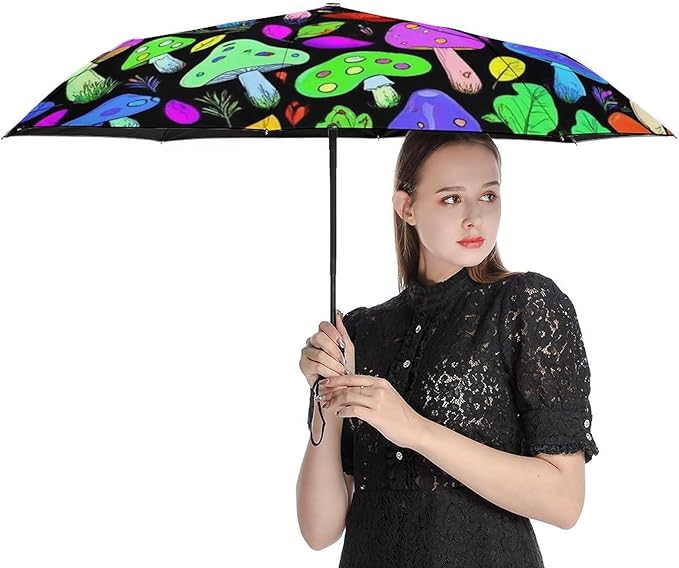 3 Fold Car Umbrella Folding Portable Automatic Umbrella Sunny Rain Sunscreen