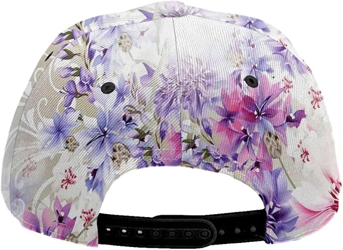 Pastel Cornflowers Floral Baseball Cap Dad Hats All-Over Print Fashion Accessory 100% Polyester Adjusts to Fit Most