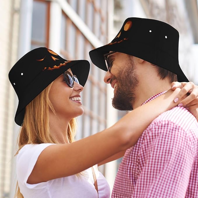 Bucket Hat for Women Men, Summer Print Hat Travel Packable Sun Cap Outdoor Hat for Women and Men