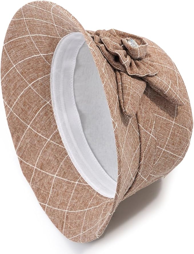 Glamorstar Cloche Hats for Women Vintage Bowler Hat Floral Fedora Bucket Hats