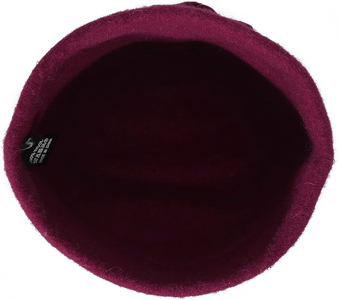 ZLYC Women Wool Cloche Bucket Hat 1920s Vintage Dress Winter Hats with Flower Accent
