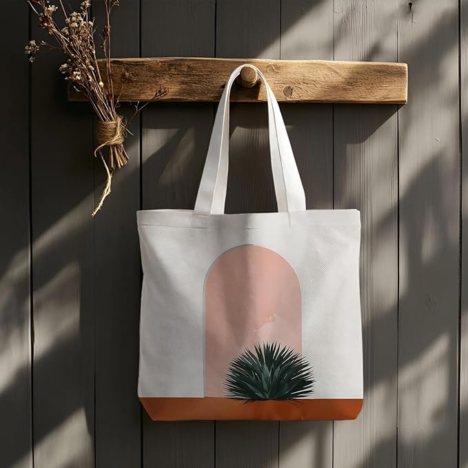 Flowers Tote Bag Gifts for Women, Canvas Aesthetic Reusable Grocery Bags Shopping Bags