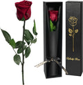 Yamonic Preserved Flower Rose Birthday Gifts for Women, Mothers Day Rose Flowers Gifts for Mom, Real Flower for Women, Grandma, Wife, Girlfriend Gifts for Christmas, Valentine's Day