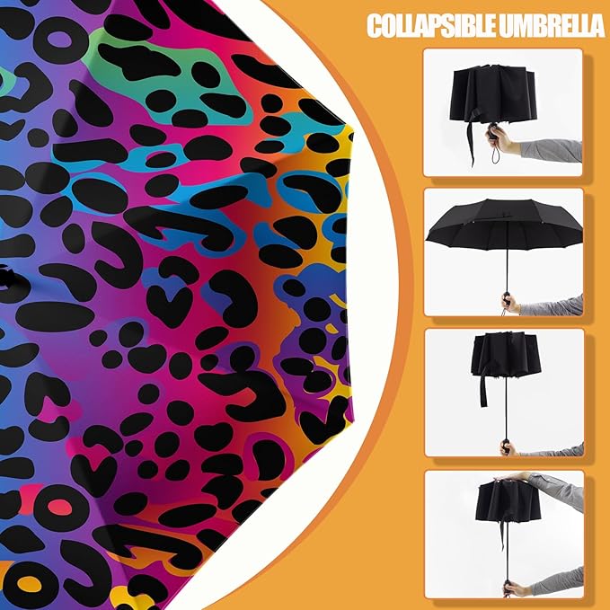 Small Compact Travel Automatic Folding Umbrella for Women, Portable Lightweight, Rain, Wind, UV Sun Shade