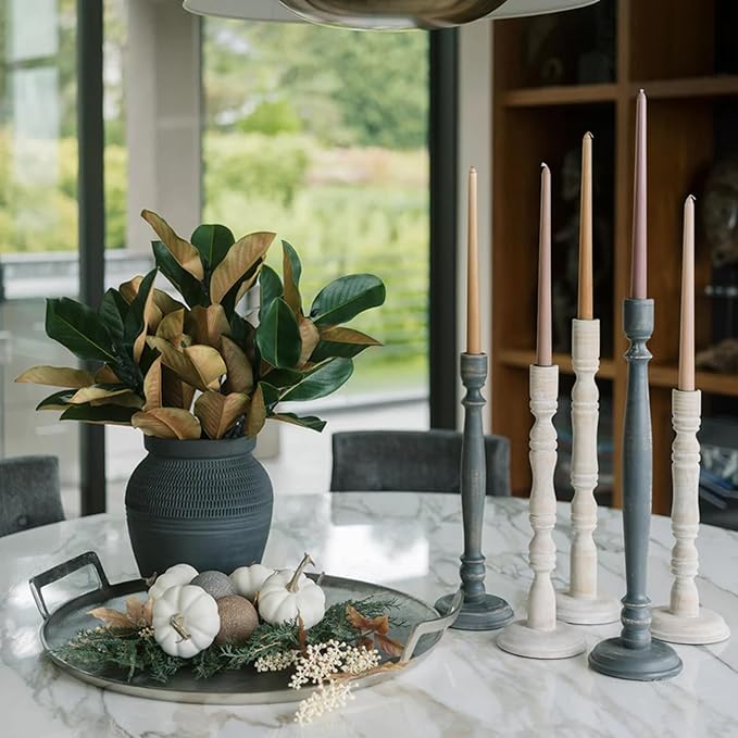 CG Hunter Terracotta Black Vase with Handles, 11-in Vintage Decor Vase & Table Decor in Entryway, Livingroom or Dining Room, Display Fresh or Dried Flowers, or as a Standalone Decorative Accent