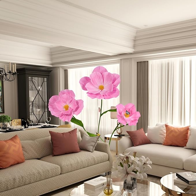 5.8 Ft Giant Artificial Flowers for Decoration,Large EVA Flower Decor,Wedding Arrangements, Birthday Party Banquet Background,Hotel,Office,Window Display(Pink)