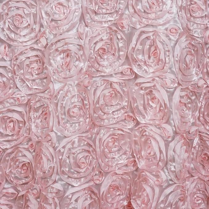Efavormart Wonderland Rosette Premium Table Runners for Weddings Party Banquets Decor Fit Rectangle and Round Table - Blush