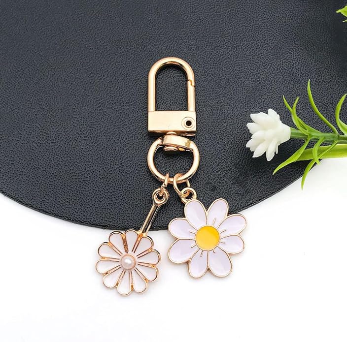 60pcs15 Types Flower Charms For Jewelry Making Enamel Flower Charms For Necklace Bracelet Earring for Gift that Office, Travel & DIY Creators