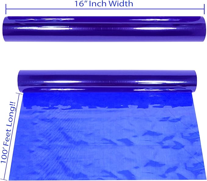 AnapoliZ Cellophane Wrap Roll Royal Blue | 100’ Ft Long X 16” in. Wide | 2.3 Mil Thick Transparent Royal Blue | Gifts, Baskets, Treats Cellophane Wrapping Paper | Colorful Cello Décor, Decorations