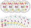 40 Pcs Birthday Plates & Napkins Party Supplies, Disposable Happy Birthday Dots Design Tableware Set for 20 Guests