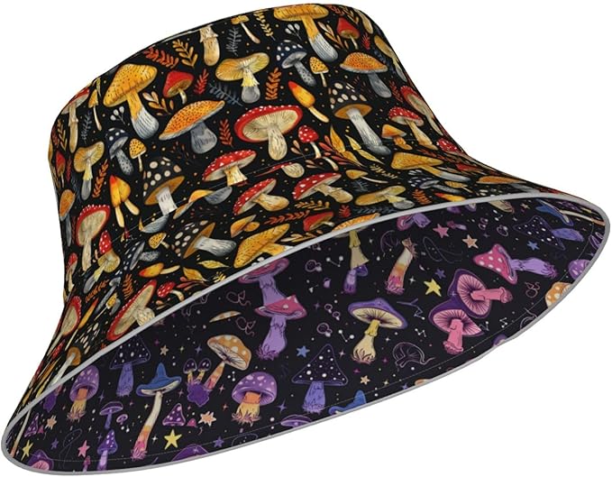 Bucket Hat Double-Side-Wear Reversible Sun Hat Beach Travel Hiking for Women Men