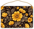 Opulent Black & Gold Floral Dining Wooden Sign 12x8 Inch - Inviting Dining Room Decors for Hosts & Floral Aficionados, Grand Accent to Enhance Gatherings with Vintage Floral Elegance